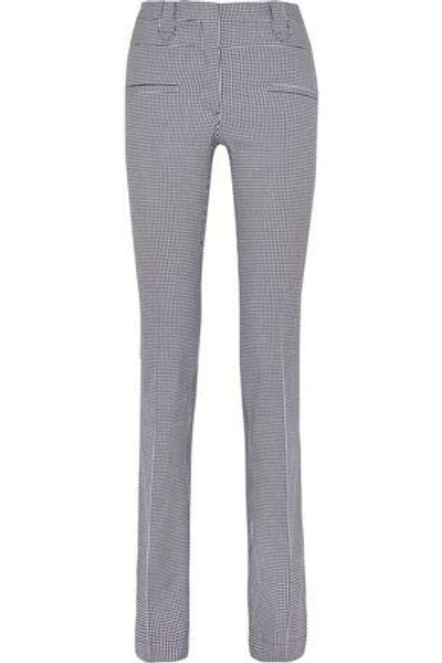 Altuzarra Woman Serge Houndstooth Stretch-cotton Flared Trousers Grey