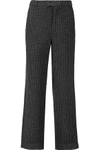 GANNI WOMAN HOUNDSTOOTH WOOL-BLEND trousers DARK grey,GB 22305376260457329
