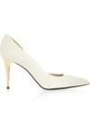 TOM FORD WOMAN D'ORSAY PYTHON PUMPS IVORY,US 1071994536651389