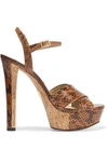 MICHAEL KORS ADDY ELAPHE PLATFORM SANDALS,3074457345617447933