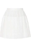 MICHAEL KORS WOMAN PLEATED COTTON MINI SKIRT WHITE,US 1998551929387367