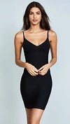 Commando Two-faced Tech Control Full Slip Dress In Black In Black