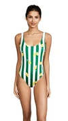SOLID & STRIPED THE ANNE-MARIE LEMONS ONE PIECE SWIMSUIT