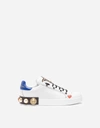 DOLCE & GABBANA LEATHER SNEAKERS WITH PATCH,CK0151AH0068B441