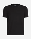 Dolce & Gabbana Logo-tab Cotton-blend Jersey Pyjama T-shirt In Black