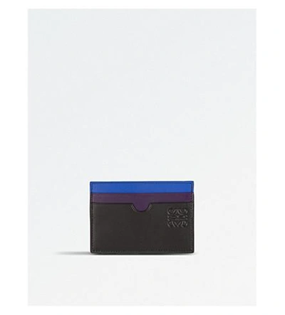 Loewe Rainbow Leather Card Holder In Multicolour