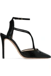 GIORGIO ARMANI SUEDE-TRIMMED PYTHON PUMPS