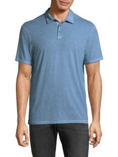 John Varvatos Short-sleeve Peace Polo Shirt In Light Blue