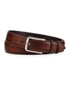 BONTONI MEN'S 35MM BURNISHED LEATHER BELT,PROD133790015