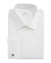 BRIONI PLEATED POPLIN FRENCH-CUFF DRESS SHIRT,PROD201630833