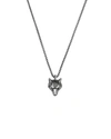 GUCCI MEN'S WOLF HEAD STERLING SILVER NECKLACE,PROD206400088