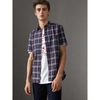 BURBERRY Short-sleeve Check Cotton Shirt,40670461