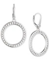 DKNY PERFORATED OPEN CIRCLE DROP EARRINGS