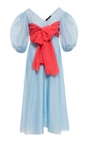 ANNA OCTOBER Alisa Midi Bow Dress,AOSS1824LB