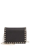 VALENTINO GARAVANI ROCKSTUD LEATHER POUCH WALLET ON A CHAIN,RW2P0249VSH