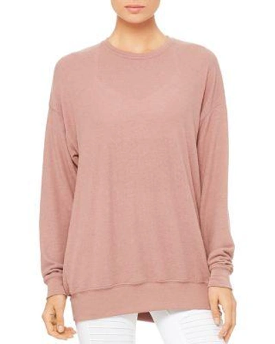 Alo Yoga Soho Sweatshirt In Rosewater Heather