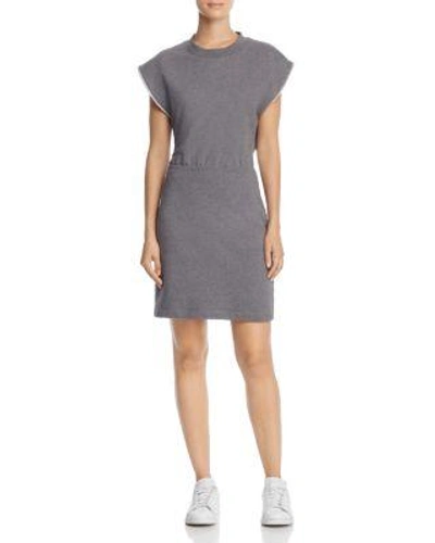 Alexander Wang T T By Alexander Wang Cutout-back French Terry Dress In Charcoal