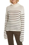 A.L.C ELISA METALLIC STRIPE TURTLENECK SWEATER,7SWPO00083