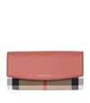 BURBERRY HOUSE CHECK LEATHER CONTINENTAL WALLET,P000000000005613021