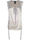 ANN DEMEULEMEESTER sleeveless drawstring neck top,1702180611012502358