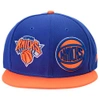 NEW ERA NEW YORK KNICKS NBA Y2K DOUBLE WHAMMY 9FIFTY SNAPBACK HAT, BLUE/ORANGE,5564851