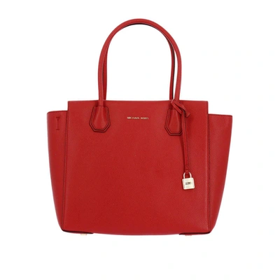 Michael Michael Kors Women's Leather Shoulder Bag Mercer In Red