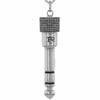 True Rocks Solid Sterling Silver Large Jack Plug Pendant In Plug