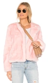 MILLY FAUX FUR JACKET,MILL-WO132