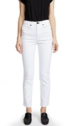 Rag & Bone Nina High Waist Ankle Cigarette Jeans In White