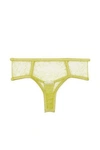 FLEUR DU MAL OPENING CEREMONY ROSE LACE HIPSTER THONG,ST198460