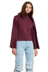 Y/PROJECT OPENING CEREMONY FOLDED WIDE SLEEVE TURTLENECK TOP,ST199766