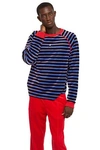 OPENING CEREMONY OPENING CEREMONY STRIPED VELOUR RAGLAN SWEATSHIRT,ST201005