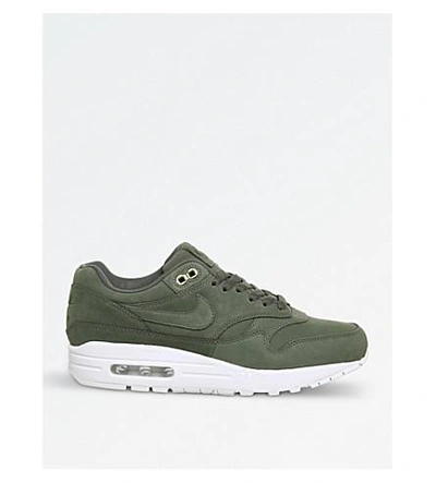Nike Air Max 1 Leather Trainers In River Rock White