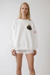 ACNE STUDIOS Unisex printed sweatshirt optic white