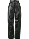 PROENZA SCHOULER LEATHER BELTED STRAIGHT PANT,R174606LR14412162978
