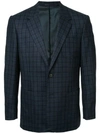 GIEVES & HAWKES GIEVES & HAWKES CHECKED BLAZER - BLUE,G3617EI0603812497531