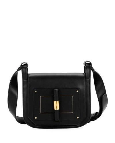 Tom Ford Natalia Small Leather Day Crossbody Bag In Black