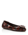Tory Burch 'minnie' Travel Ballet Flat (women) In Tortoise