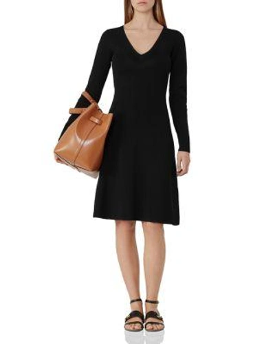 Reiss Emelia Knit Dress In Black
