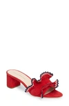 LOEFFLER RANDALL VERA RUFFLED SLIDE SANDAL,VERA-KS