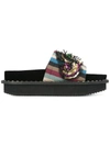 ANTONIO MARRAS STRIPED EMBELLISHED SANDALS,AMS21A5412469442