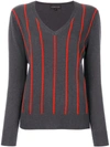 Cashmere In Love Sanem Striped Jumper In Grey