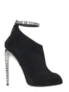 GIUSEPPE ZANOTTI GIUSEPPE FOR JENNIFER LOPEZ PUCHI BLACK SUEDE ANKLE BOOT,9495068