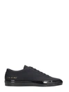 COMMON PROJECTS ACHILLES LOW LUXE BLACK RUBBER SNEAKERS,9496144