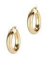 Argento Vivo Curved Edge Hoop Earrings In 14k Gold-plated Sterling Silver, 14k Rose Gold-plated Sterling Silver O In Gold