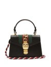 Gucci Sylvie Mini Leather Cross-body Bag In Black