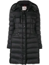Moncler Hermine Hooded Puffer Jacket In Black