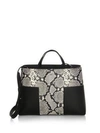 TORY BURCH Two-Tone Snakeskin Tote