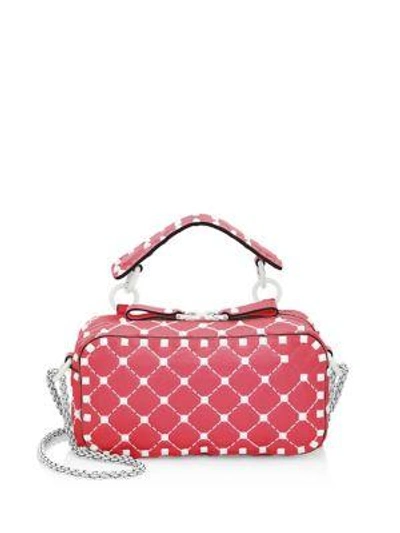 Valentino Garavani Rockstud Spike Quilted-leather Cross-body Bag In Bright Pink