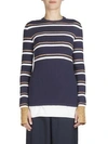 CEDRIC CHARLIER Striped Long-Sleeve Knit Top
